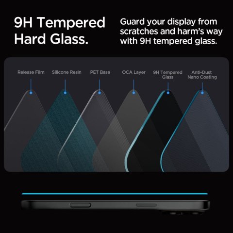 SZKŁO PRYWATYZUJĄCE SPIGEN GLAS.TR "EZ FIT" 2-PACK IPHONE 16 PRO PRIVACY