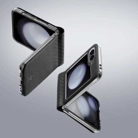 Etui Dux Ducis Bril skórzane na Samsung Galaxy Z Flip 6 - czarne