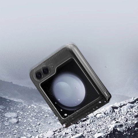Etui Dux Ducis Bril skórzane na Samsung Galaxy Z Flip 6 - czarne
