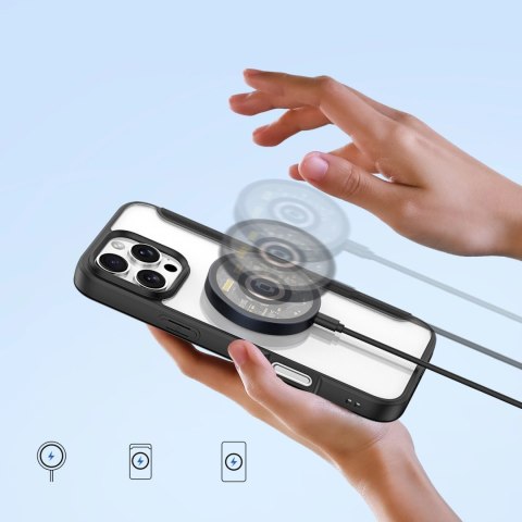 Etui Dux Ducis Skin X Pro na iPhone 16 Pro z MagSafe i klapką - czarne