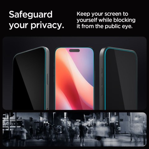 SZKŁO PRYWATYZUJĄCE SPIGEN GLAS.TR "EZ FIT" 2-PACK IPHONE 16 PRO MAX PRIVACY