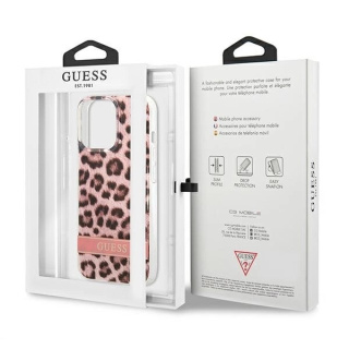 Etui Guess Leopard na iPhone 13 Pro / iPhone 13 - różowe