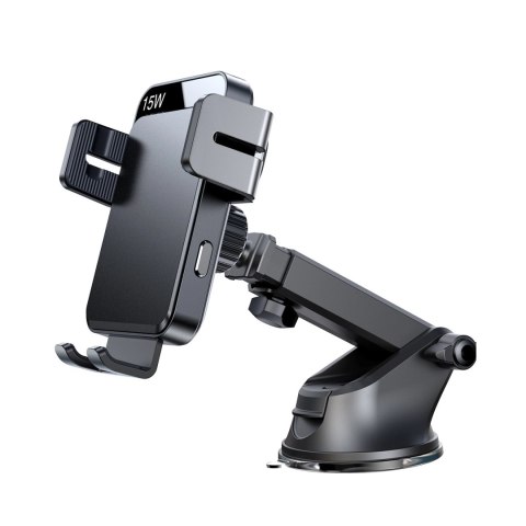 Uchwyt Joyroom JR-ZS219 elektryczny z ładowarką indukcyjną 15W na deskę rozdzielczą - czarny