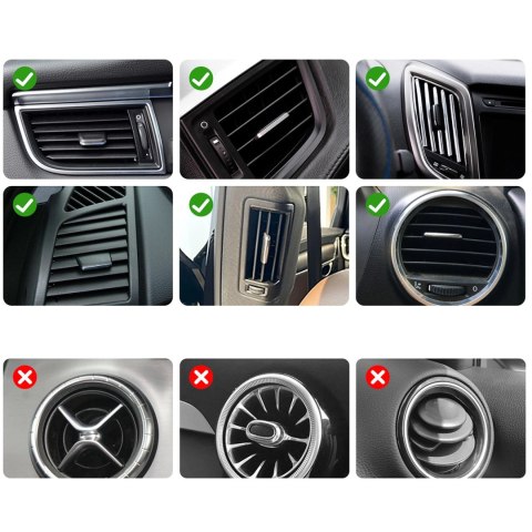 Uchwyt Joyroom JR-ZS392 na telefon grawitacyjny na kratkę nawiewu - czarny