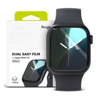 FOLIA OCHRONNA RINGKE DUAL EASY 3-PACK APPLE WATCH 10 (42 MM) CLEAR