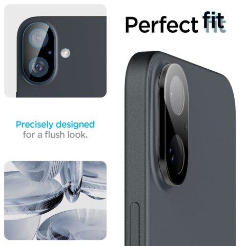 OSŁONA APARATU SPIGEN OPTIK GLAS.TR CAMERA PROTECTOR 2-PACK IPHONE 16 / 16 PLUS BLACK