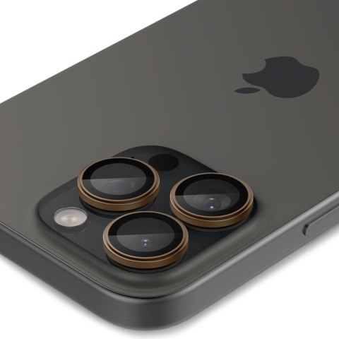 OSŁONA APARATU SPIGEN OPTIK PRO GLAS.TR "EZ FIT" CAMERA PROTECTOR 2-PACK IPHONE 16 PRO / PRO MAX DESERT TITANIUM