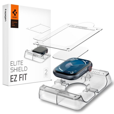 SZKŁO HYBRYDOWE SPIGEN ELITE SHIELD "EZ FIT" 2-PACK APPLE WATCH 10 (42 MM) CLEAR