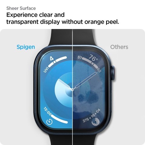 SZKŁO HYBRYDOWE SPIGEN ELITE SHIELD "EZ FIT" 2-PACK APPLE WATCH 10 (42 MM) CLEAR