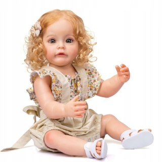 DUŻA LALKA REBORN REALISTYCZNA JAK ŻYWA 55cm prawdziwe niemowlę Akcesoria
