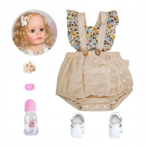 DUŻA LALKA REBORN REALISTYCZNA JAK ŻYWA 55cm prawdziwe niemowlę Akcesoria