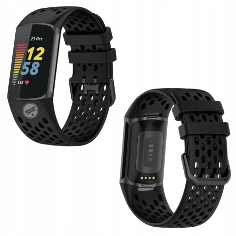 Pasek Puro SPORT PLUS Fitbit CHARGE 6 / 5 Czarny Braders