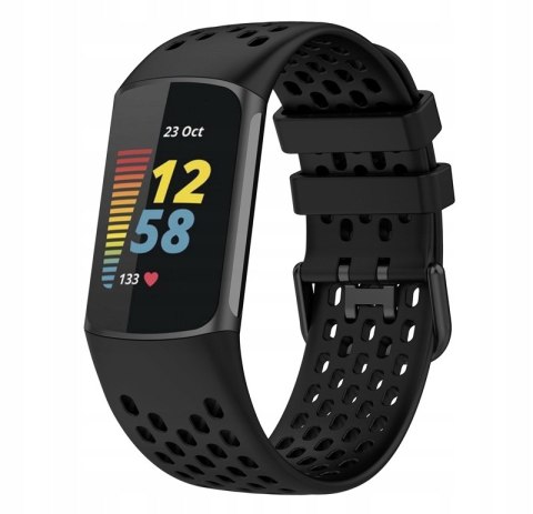 Pasek Puro SPORT PLUS Fitbit CHARGE 6 / 5 Czarny Braders