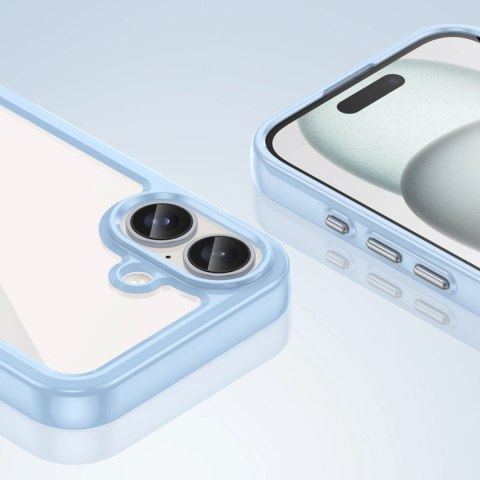 Etui Outer Space Case z żelową ramką do iPhone 16 Plus - niebieskie