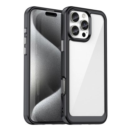 Etui Outer Space Case z żelową ramką do iPhone 16 Pro Max - czarne