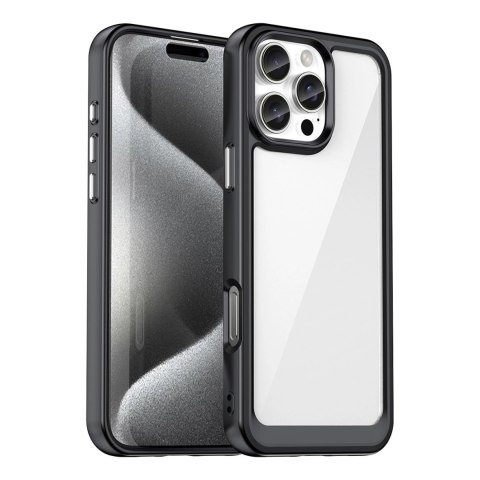 Etui Outer Space Case z żelową ramką do iPhone 16 Pro Max - czarne