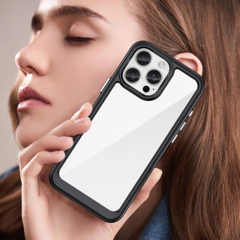Etui Outer Space Case z żelową ramką do iPhone 16 Pro Max - czarne