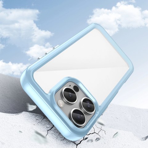 Etui Outer Space Case z żelową ramką do iPhone 16 Pro Max - niebieskie