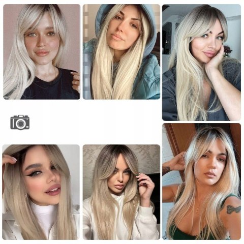 Peruka Blond Ombre Długa - Naturalny Wygląd Włosów, Wysoka Jakość Braders