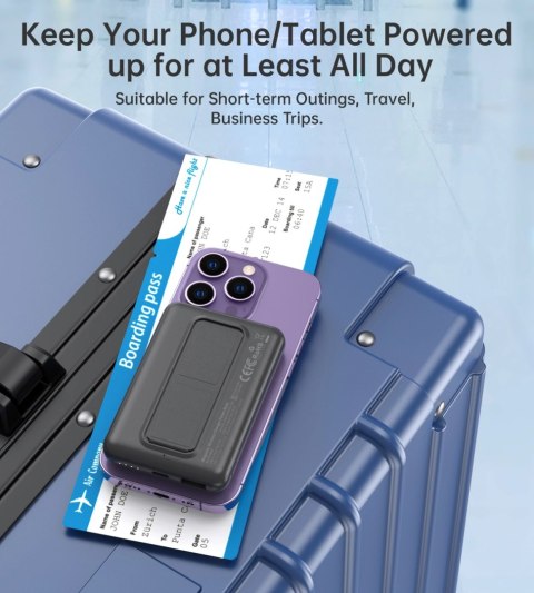 Powerbank Choetech B662 bezprzewodowy MagSafe 5000mAh - czarny