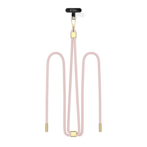 TECH-PROTECT C2S ROPE CROSSBODY STRAP BABY PINK/GOLD