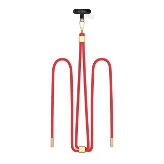 TECH-PROTECT C2S ROPE CROSSBODY STRAP RED/GOLD