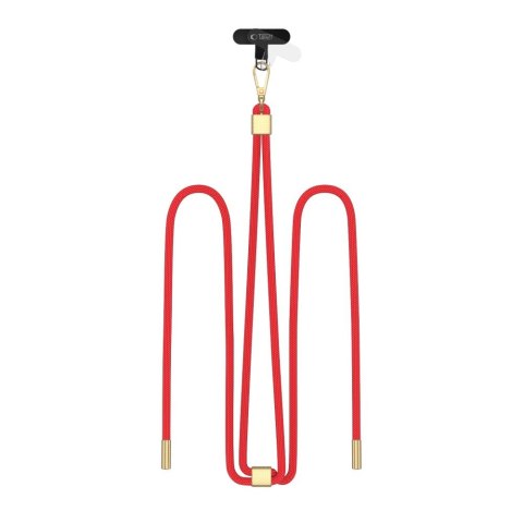 TECH-PROTECT C2S ROPE CROSSBODY STRAP RED/GOLD