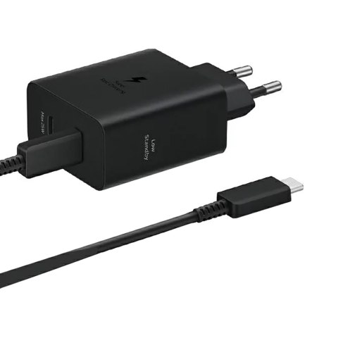 Ładowarka Samsung Power Adapter Duo EP-T5020XBEGEU sieciowa 2x USB-C 50W - czarna