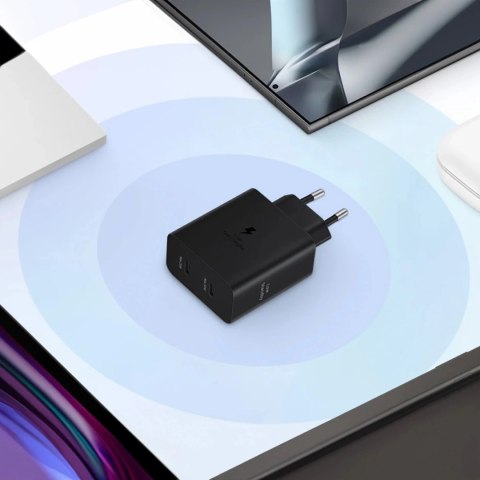 Ładowarka Samsung Power Adapter Duo EP-T5020XBEGEU sieciowa 2x USB-C 50W - czarna