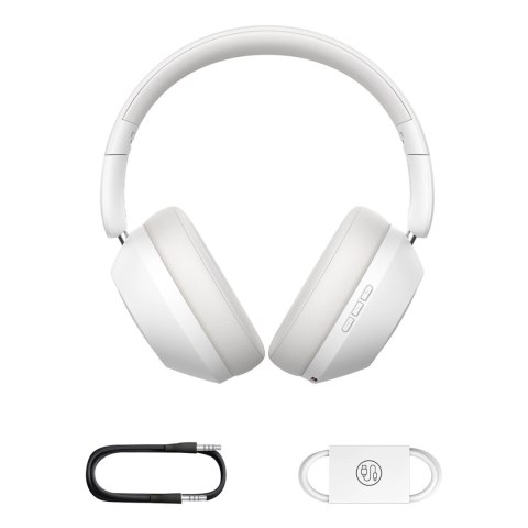 Słuchawki bezprzewodowe Baseus Bass 30 Max nauszne Bluetooth 5.3 - białe
