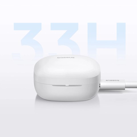 Słuchawki bezprzewodowe Baseus Bowie E19 TWS dokanałowe - białe
