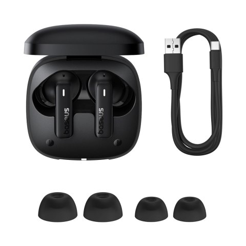 Słuchawki bezprzewodowe Baseus Bowie E19 TWS dokanałowe - czarne