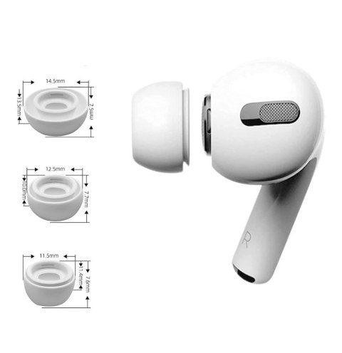 TECH-PROTECT EAR TIPS 3-PACK APPLE AIRPODS PRO 1 / 2 BLACK