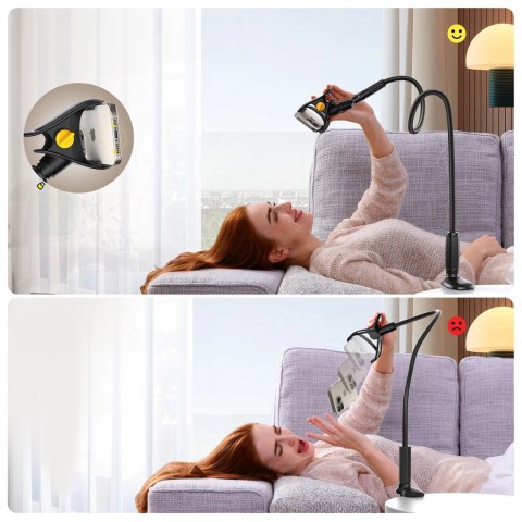 Uchwyt Joyroom JR-ZS389 z elastycznym ramieniem na telefon na biurko - czarna