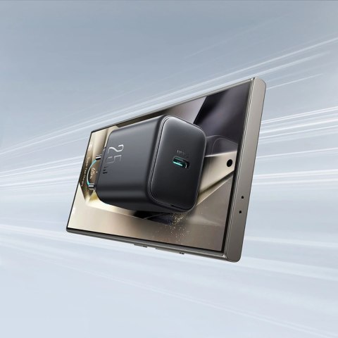 Ładowarka Joyroom JR-TCF23 sieciowa USB-C 25W SFC / PPS / PD - czarna + kabel USB-C / USB-C 1m