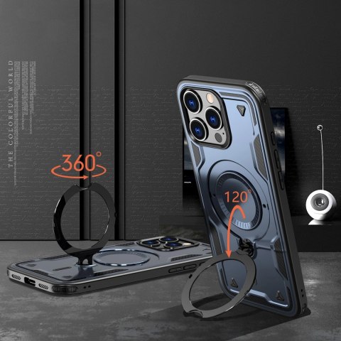 Etui Hybrid Armor Trendy z MagSafe na iPhone 16 Pro Max - niebieskie