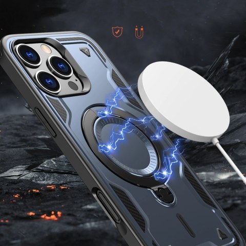 Etui Hybrid Armor Trendy z MagSafe na iPhone 16 Pro Max - niebieskie