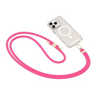 TECH-PROTECT C7S ROPE CROSSBODY STRAP HOT PINK/GOLD