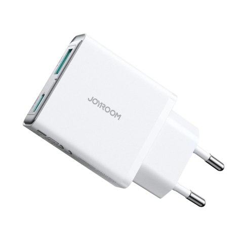 Ładowarka sieciowa Joyroom JR-TCF14 20W USB-A USB-C supercienka - biała