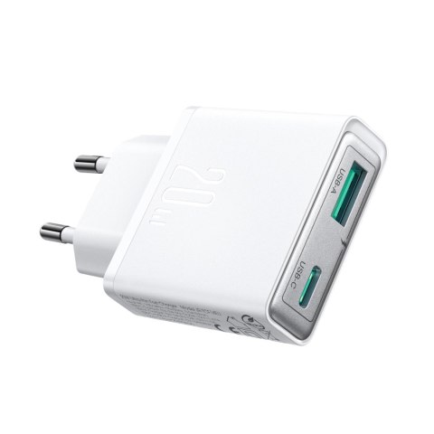 Ładowarka sieciowa Joyroom JR-TCF14 20W USB-A USB-C supercienka - biała