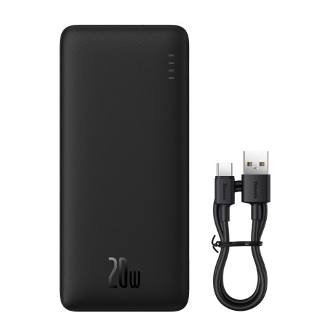 Powerbank Baseus Airpow 20W 20000mAh z kablem Baseus Simple Series USB-A - USB-C 50cm - czarny