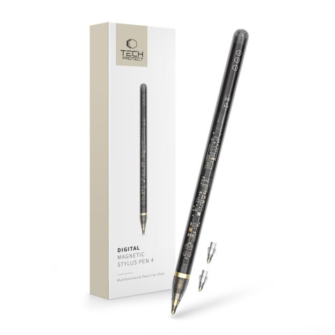 TECH-PROTECT DIGITAL MAGNETIC STYLUS PEN "4" IPAD CLEAR/BLACK