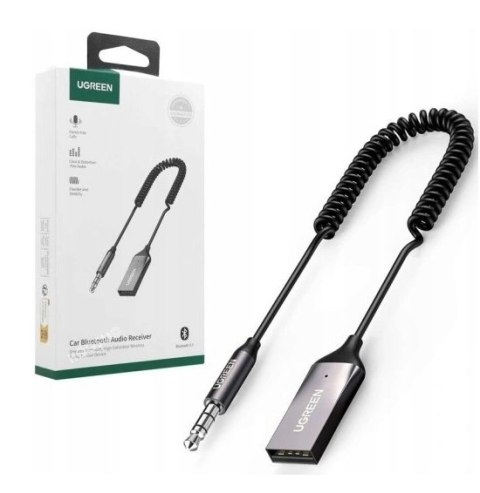 UGREEN ODBIORNIK DŹWIĘKU BLUETOOTH 5.3 KABEL USB ADAPTER AUDIO AUX JACK
