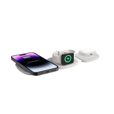 Ładowarka Tech-Protect QI15W-A32 indukcyjna 3w1 z MagSafe na smartfon / Apple Watch / AirPods - szara