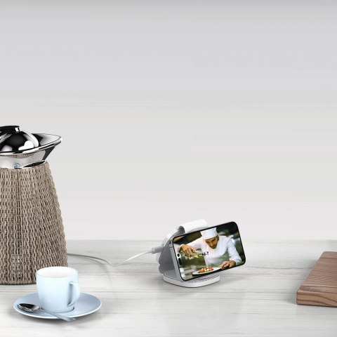 Ładowarka Tech-Protect QI15W-A32 indukcyjna 3w1 z MagSafe na smartfon / Apple Watch / AirPods - szara