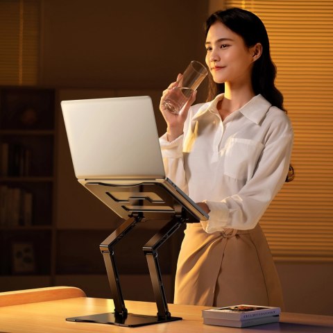 Podstawka pod laptopa Wozinsky WRS-CPY75DSB aluminiowa - czarna