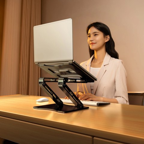 Podstawka pod laptopa Wozinsky WRS-CPY75DSB aluminiowa - czarna