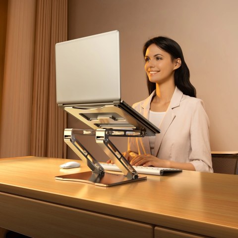 Podstawka pod laptopa Wozinsky WRS-CPY75DSS aluminiowa - srebrna