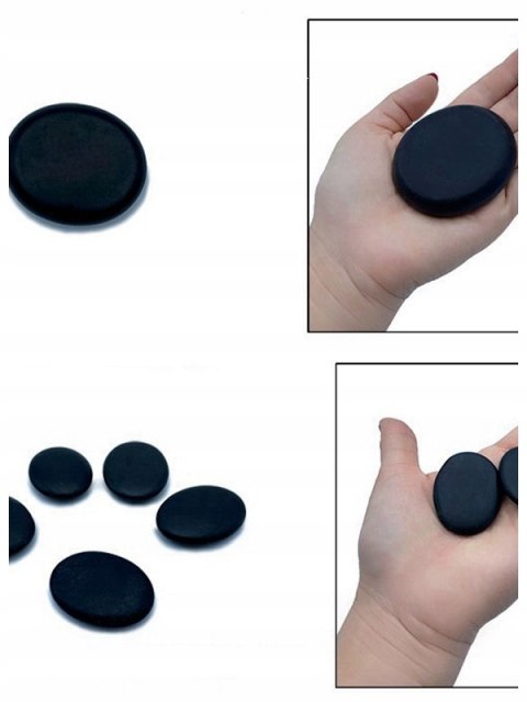 Zestaw do masażu gorącymi kamieniami bazalt - 20 sztuk idealnych na prezent kamienie