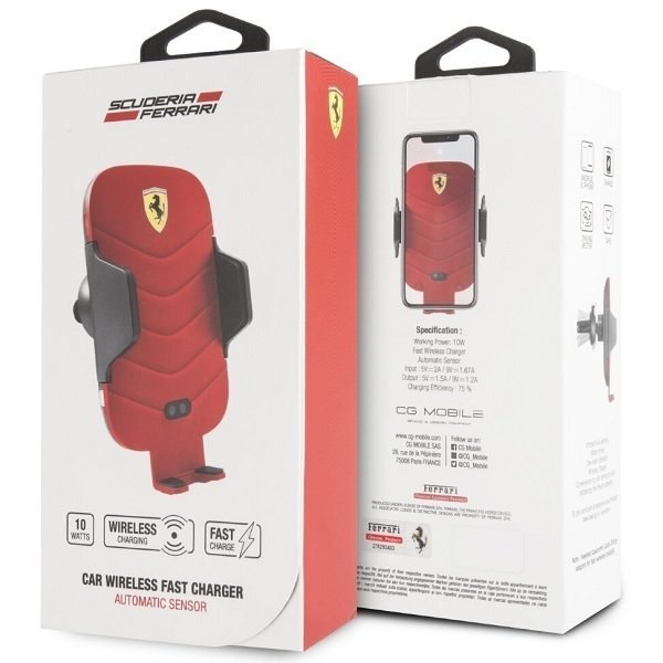 Oryginalny uchwyt indukcyjny Ferrari 10W Automatic czerwony/red On Track